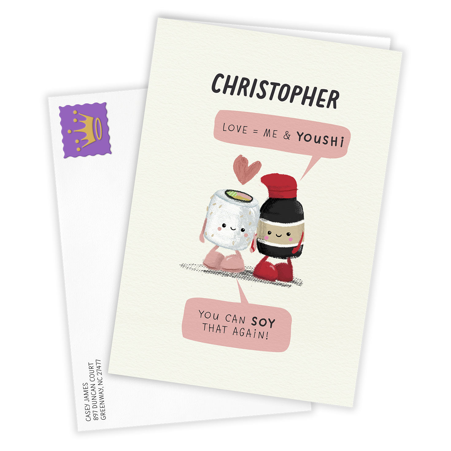 3980-soy-sauce-and-sushi-custom-romantic-love-card-2.jpg Soy Sauce and Sushi Custom Romantic Love Card