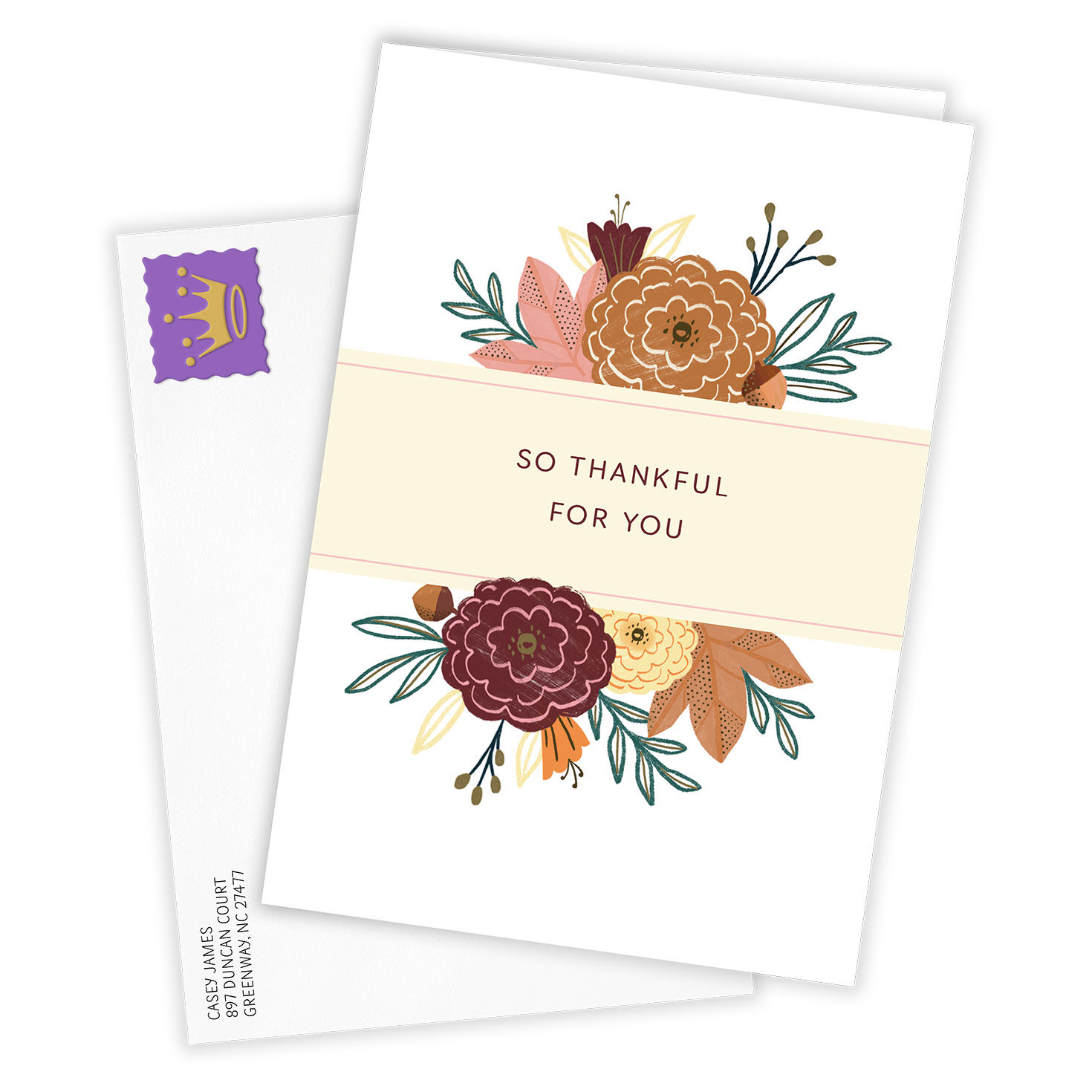 4055-fall-bouquet-thankful-custom-thanksgiving-card-2.jpg Fall Bouquet Thankful Custom Thanksgiving Card