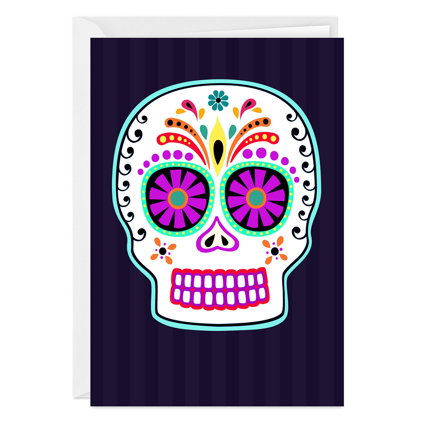 4065-sugar-skull-custom-day-of-the-dead-card-1.jpg Sugar Skull Custom Day of the Dead Card