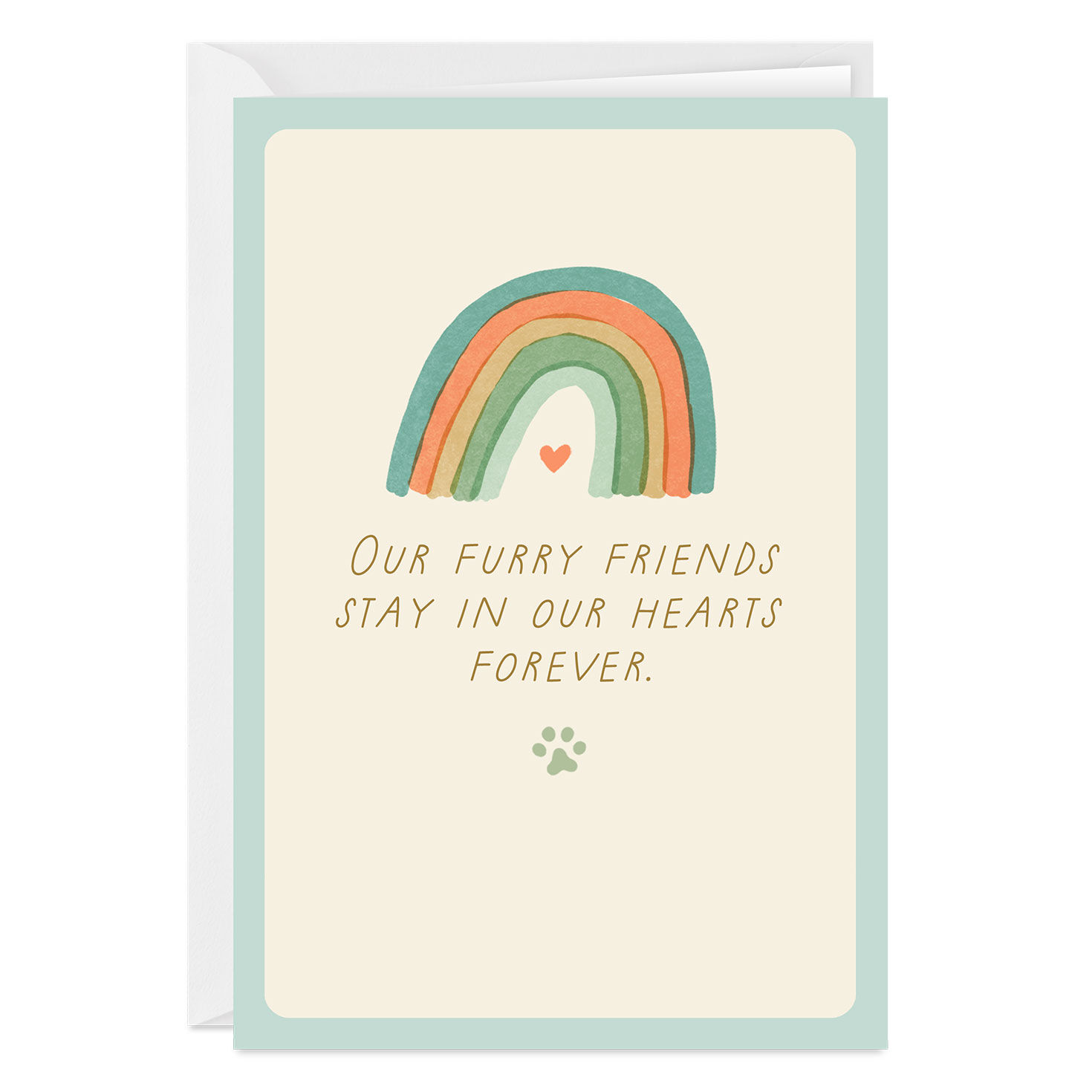 Always In Our Hearts Custom Pet Sympathy Card