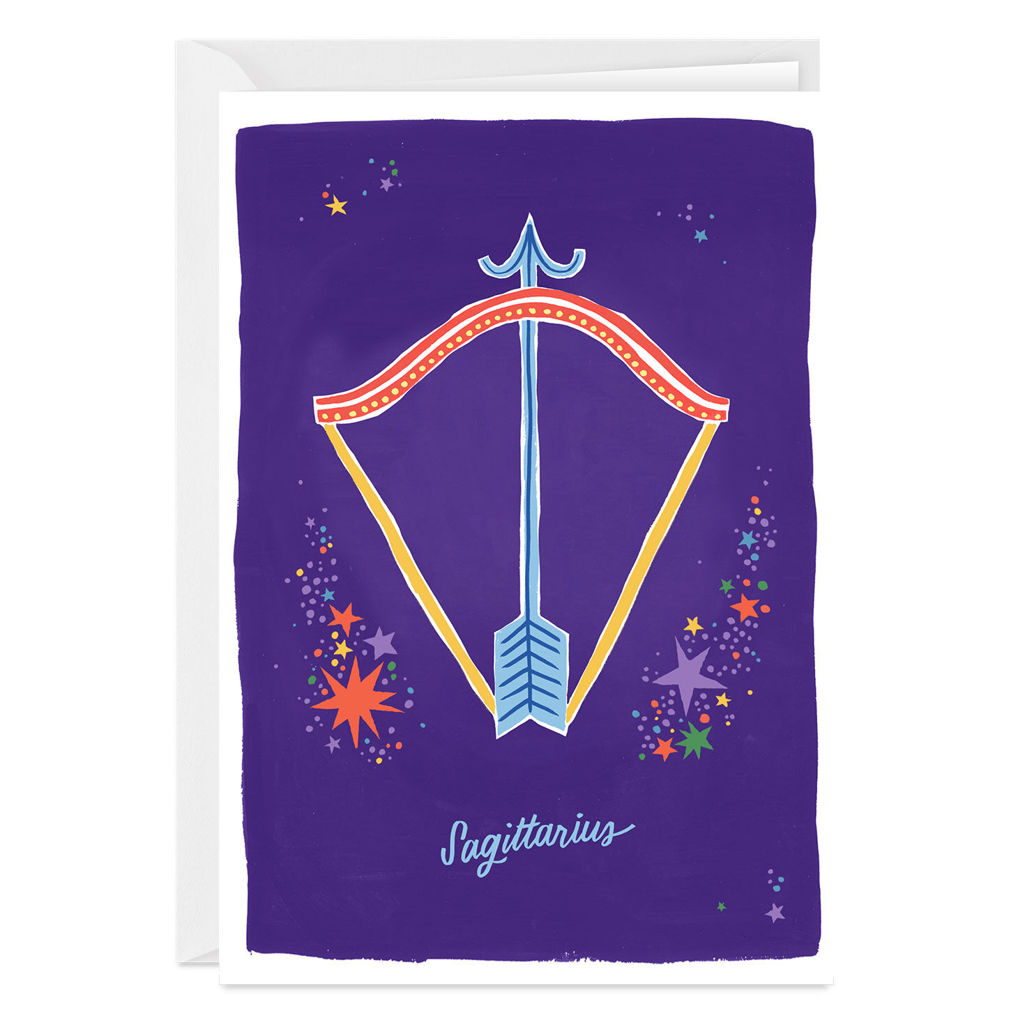 Bold and Bright Sagittarius Zodiac Custom Card