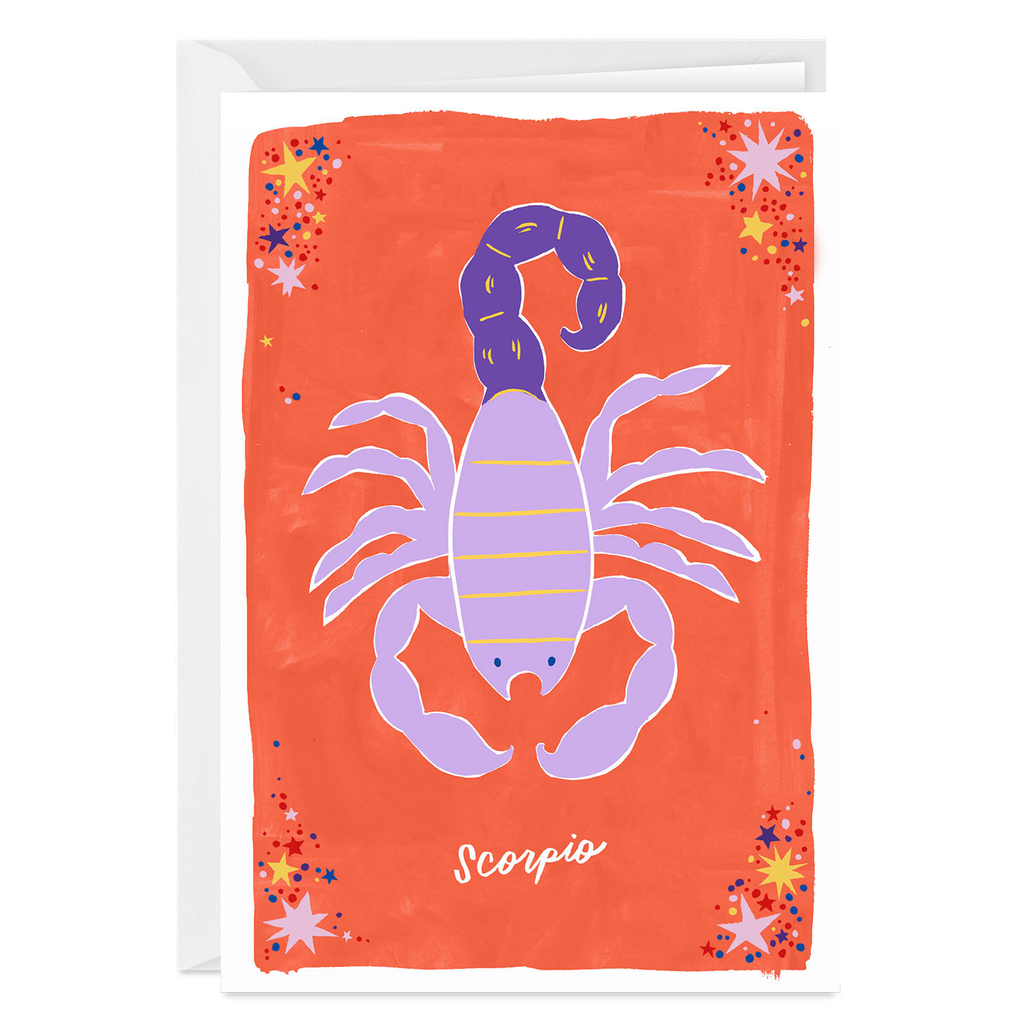 Bold and Bright Scorpio Zodiac Custom Card