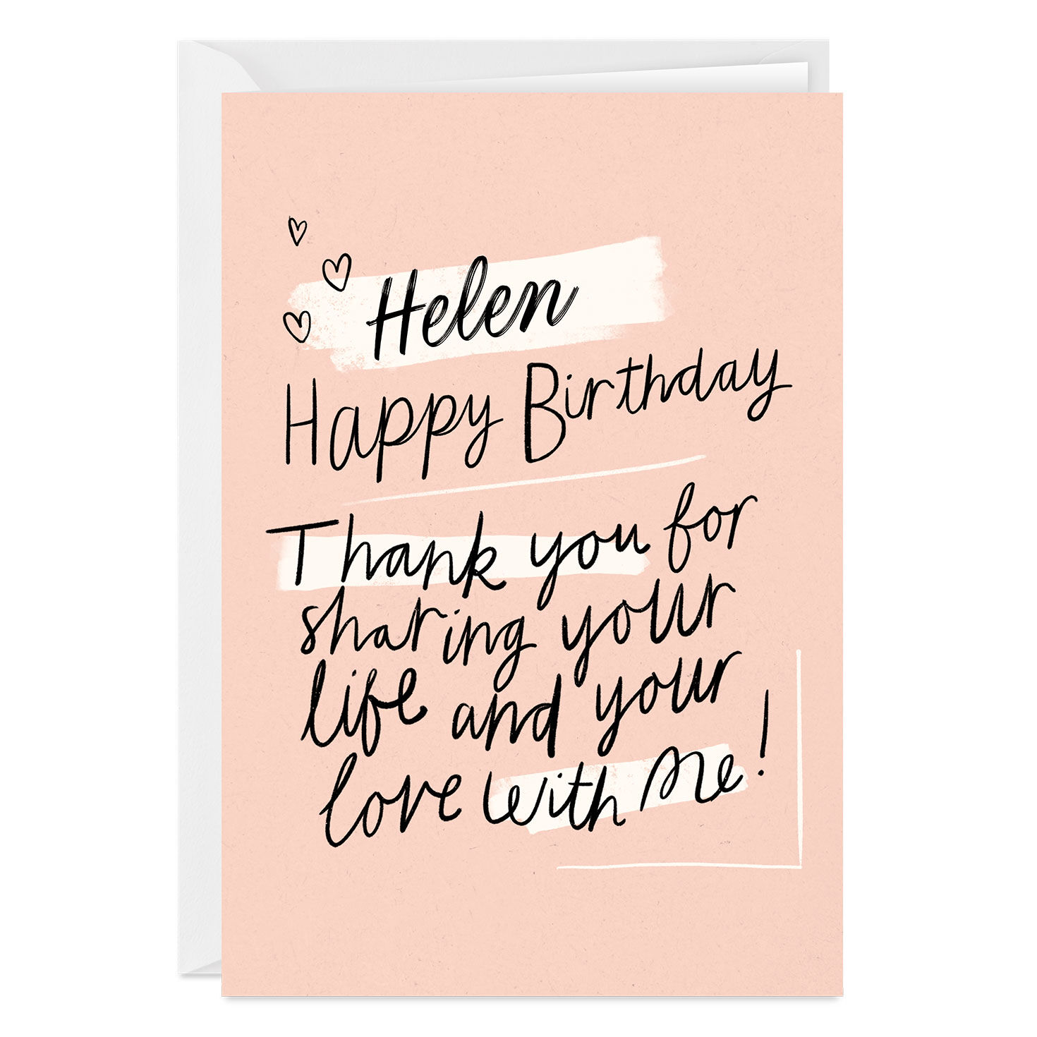 Sharing Life and Love Together Custom Birthday Card