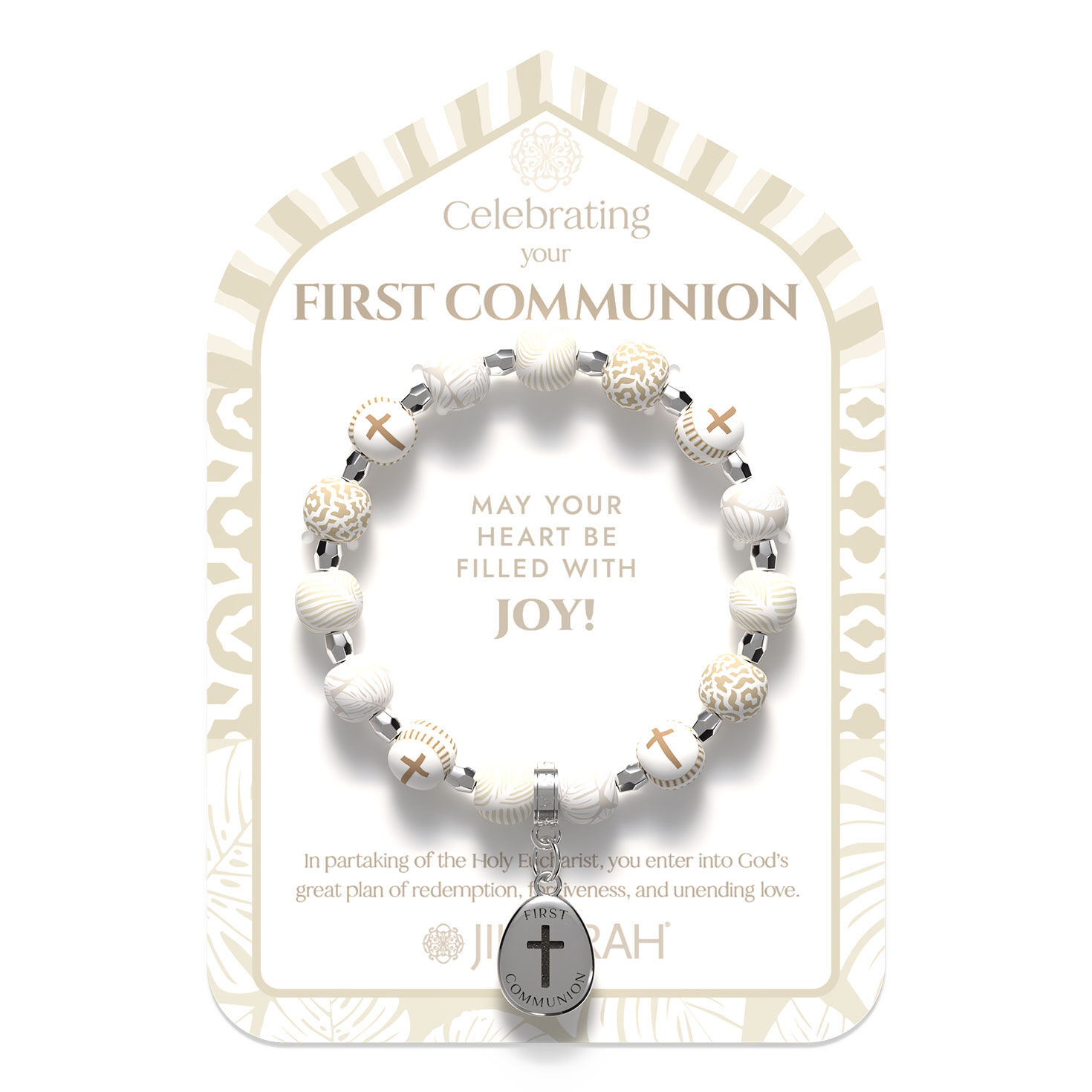 Jilzarah First Communion Beaded Bracelet for Kids