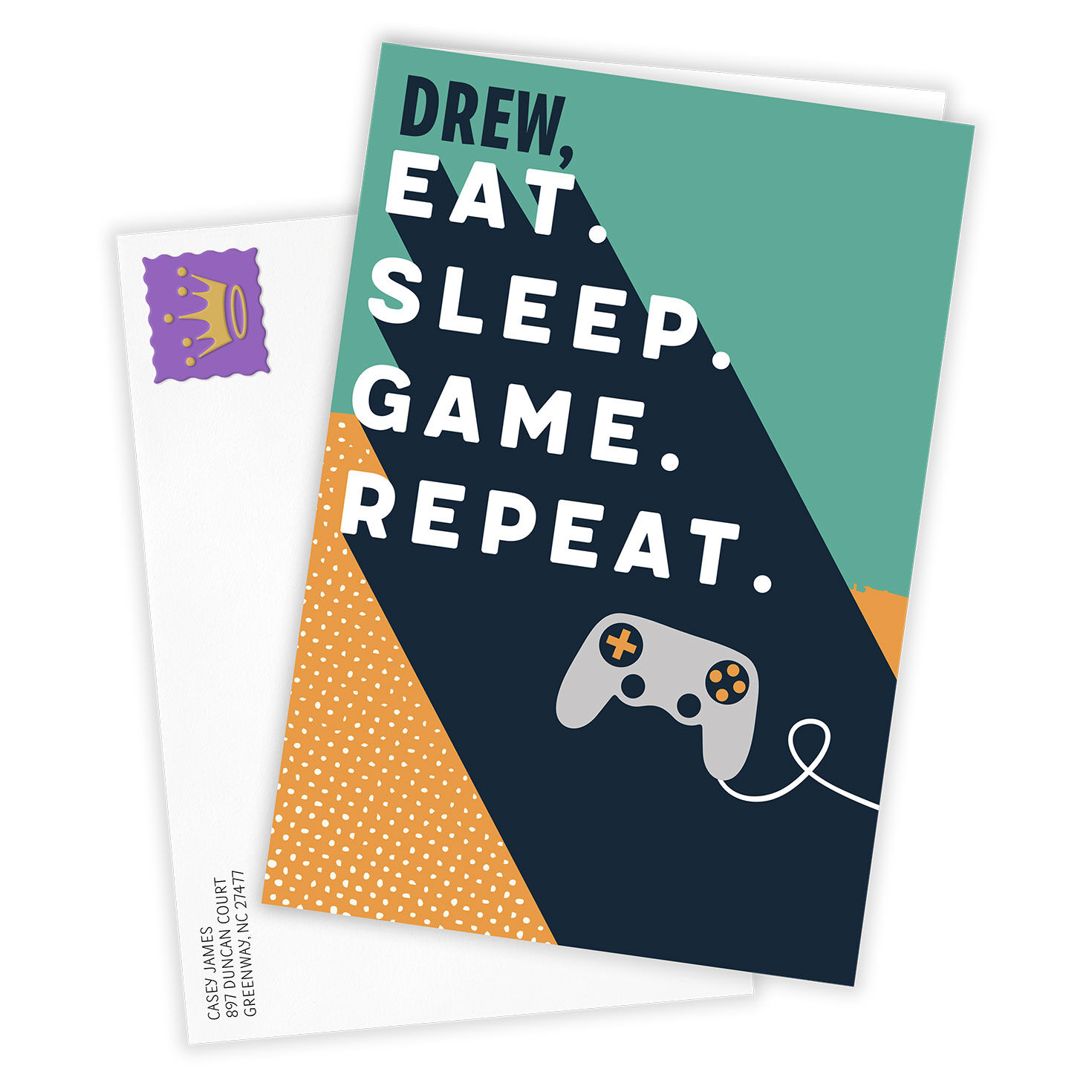 4382-eat-sleep-game-repeat-custom-celebration-card-2.jpg Eat Sleep Game Repeat Custom Celebration Card