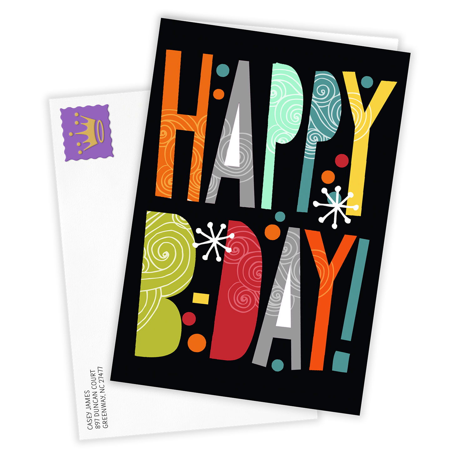 4392-retro-b-day-custom-birthday-card-2.jpg Retro B-Day Custom Birthday Card
