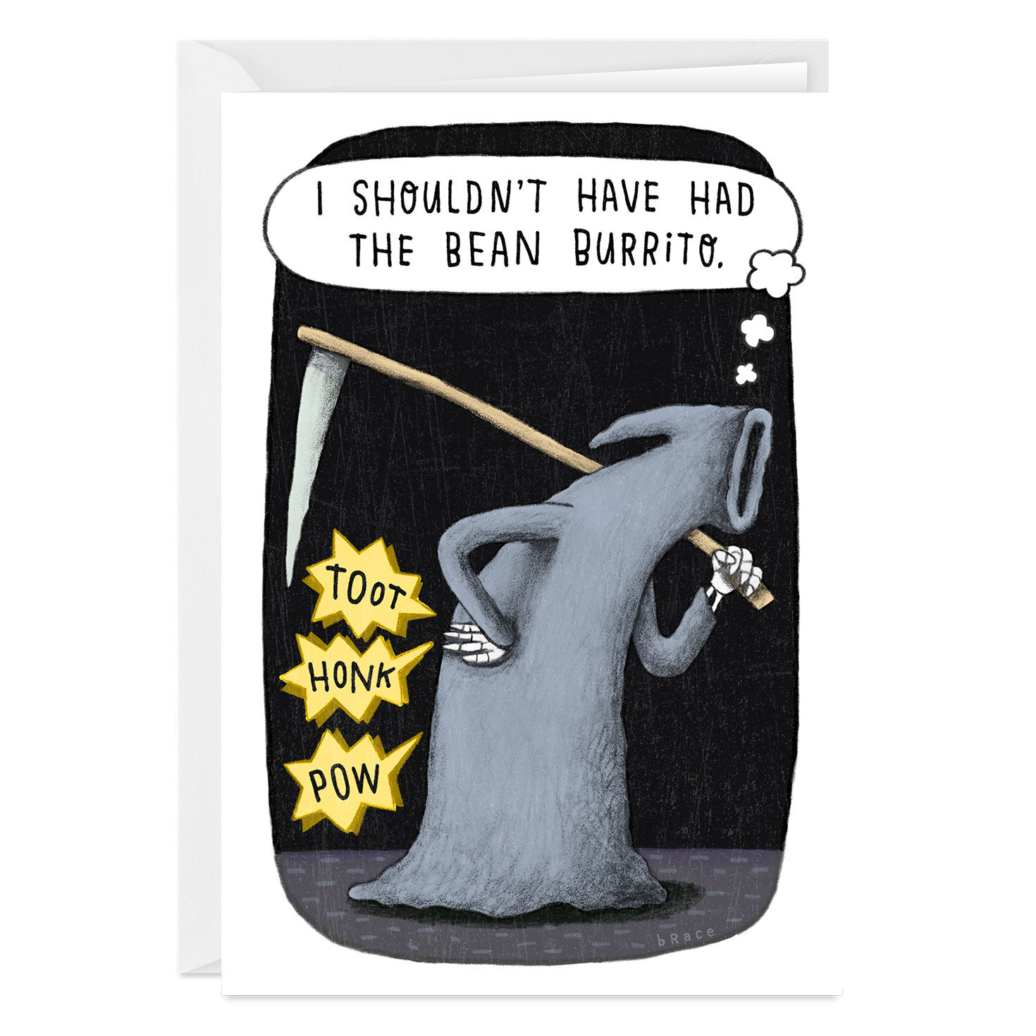 Grim Ripper Funny Custom Halloween Card