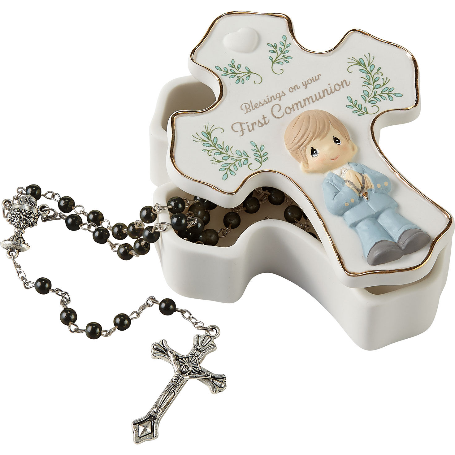 443-precious-moments-blessings-on-your-first-communion-boy-rosary-box-with-rosary-1.jpg Precious Moments Blessings On Your First Communion Boy Rosary Box With Rosary