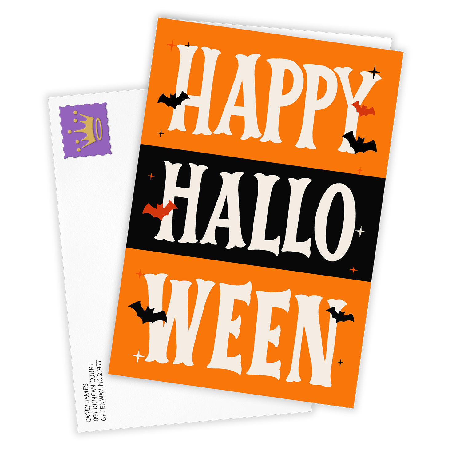 4437-frights-and-fun-bold-stripes-custom-halloween-card-2.jpg Frights and Fun Bold Stripes Custom Halloween Card