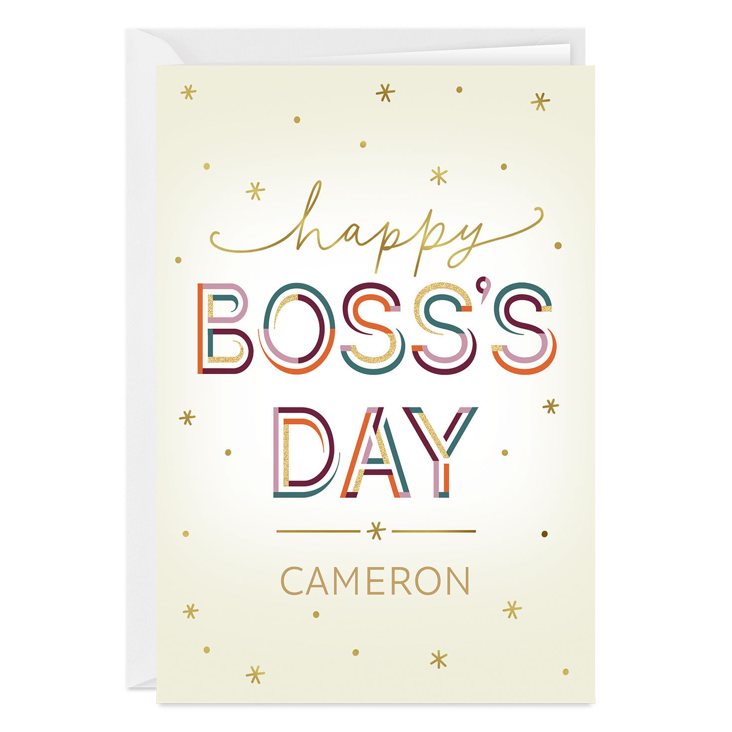 You Make a Difference Custom Boss's Day Card