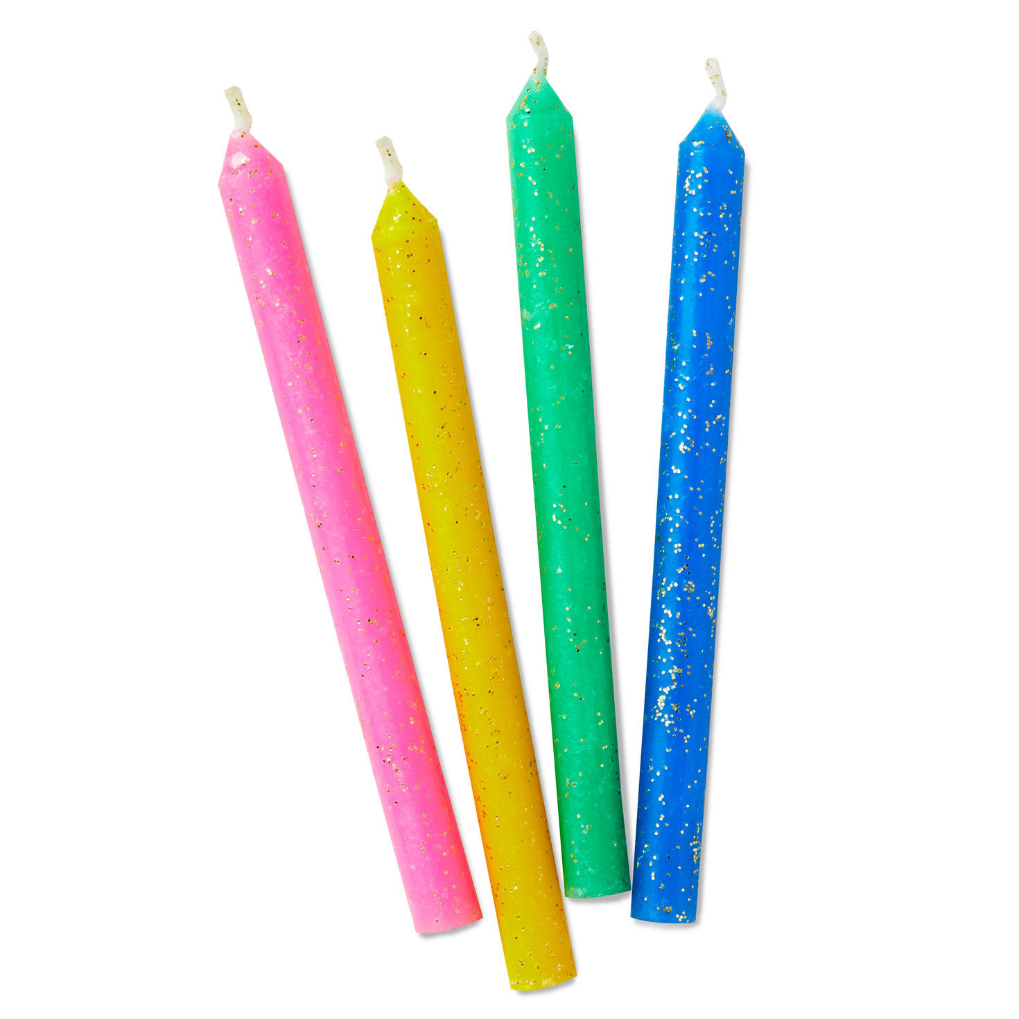 Sparkling and Colorful Birthday Candles, Set of 16