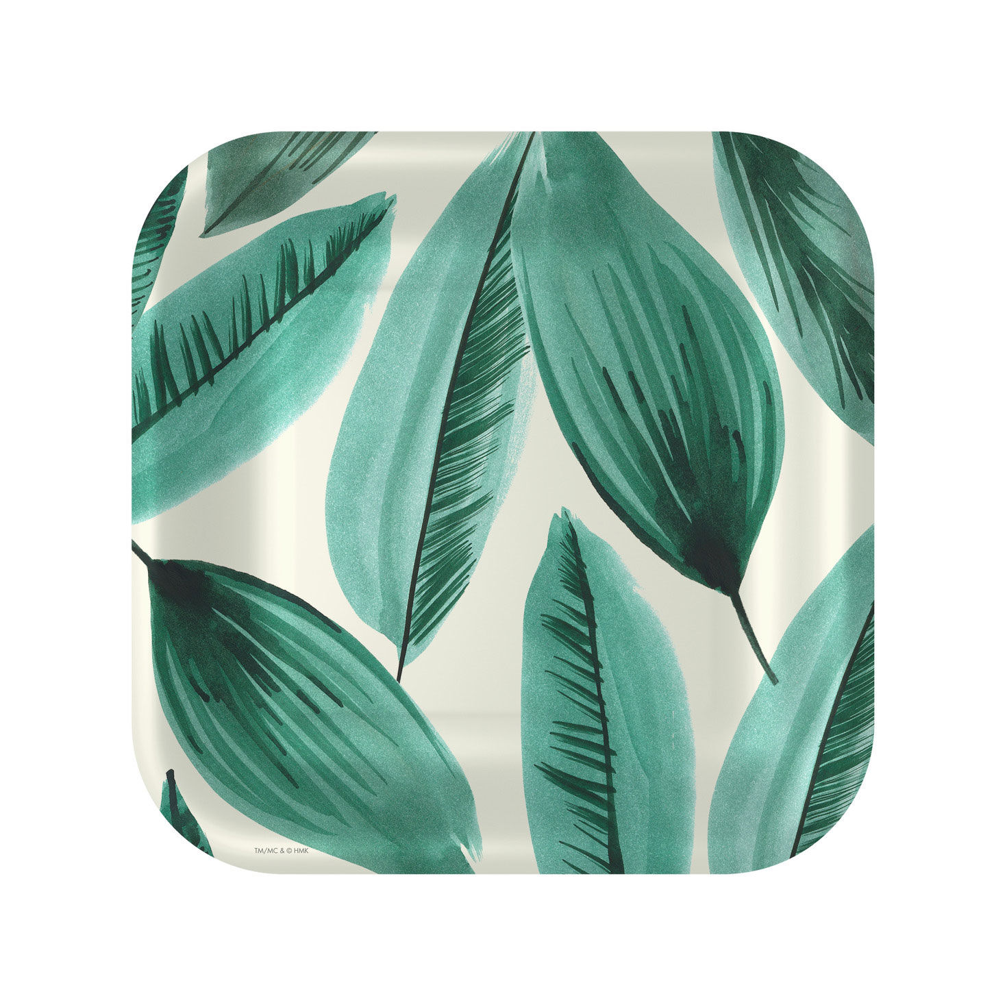 Palm Leaves Print Square Dinner Plates, Set of 8