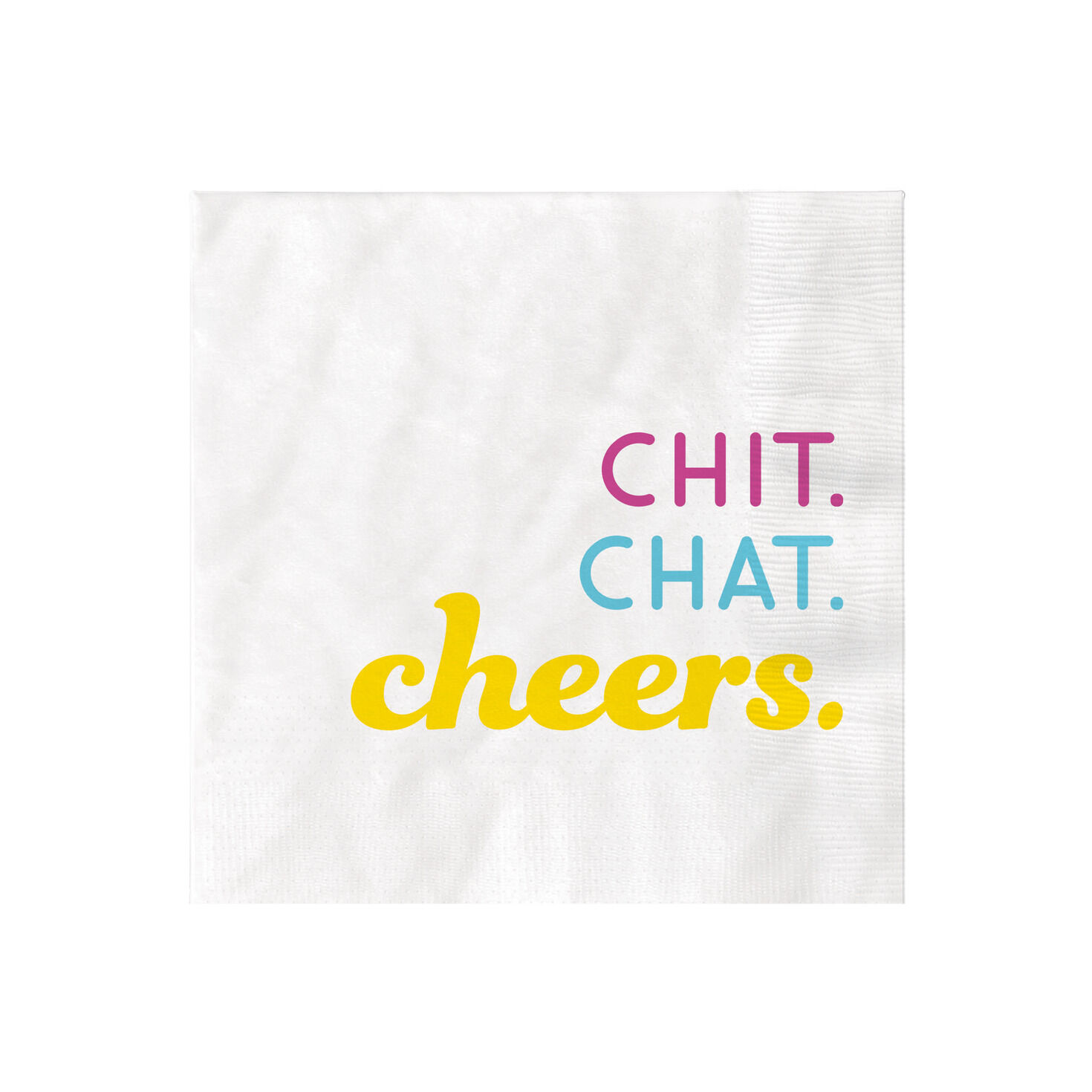 4783-white-chit-chat-cheers-cocktail-napkins-set-of-16-1.jpg White "Chit, Chat, Cheers" Cocktail Napkins, Set of 16