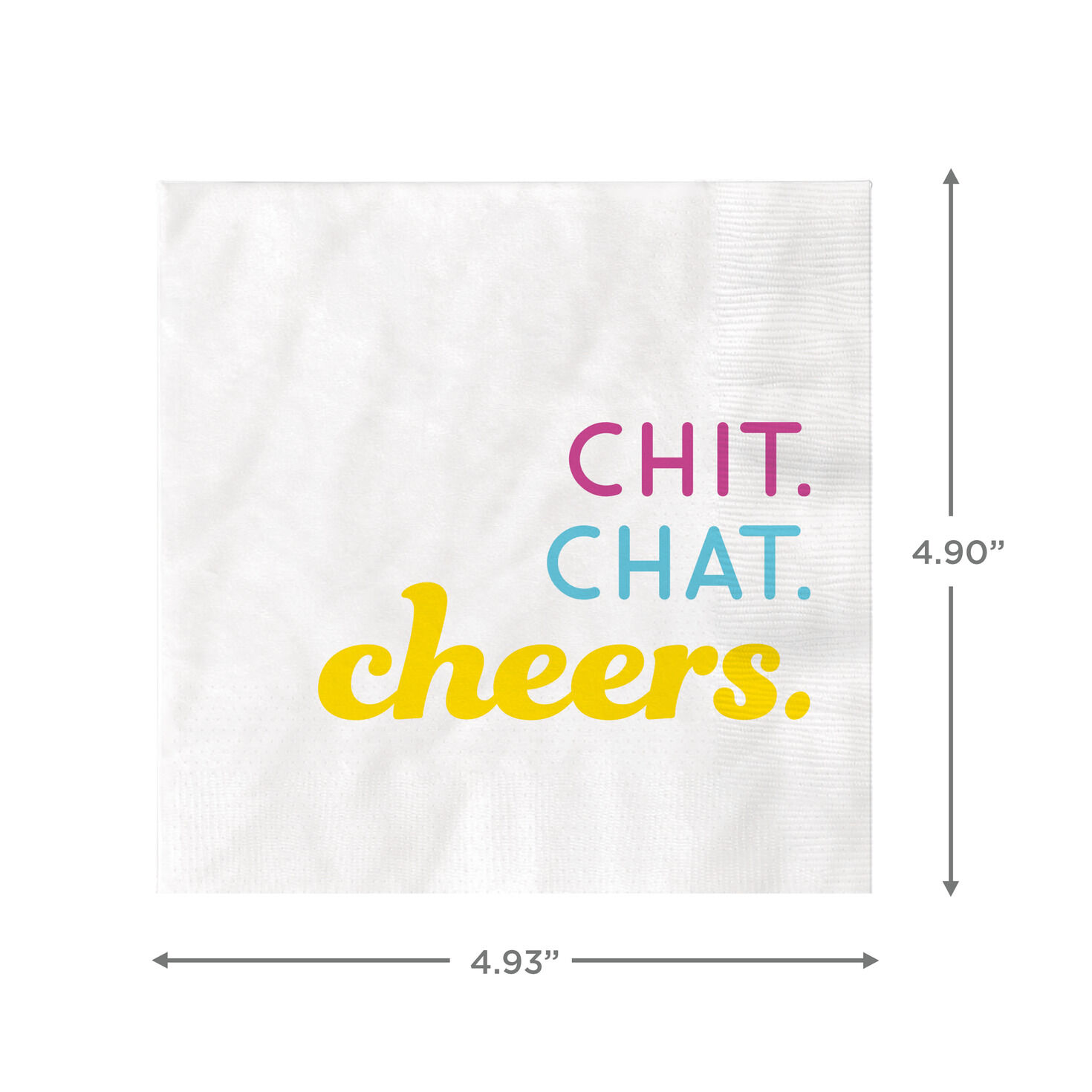 4783-white-chit-chat-cheers-cocktail-napkins-set-of-16-2.jpg White "Chit, Chat, Cheers" Cocktail Napkins, Set of 16