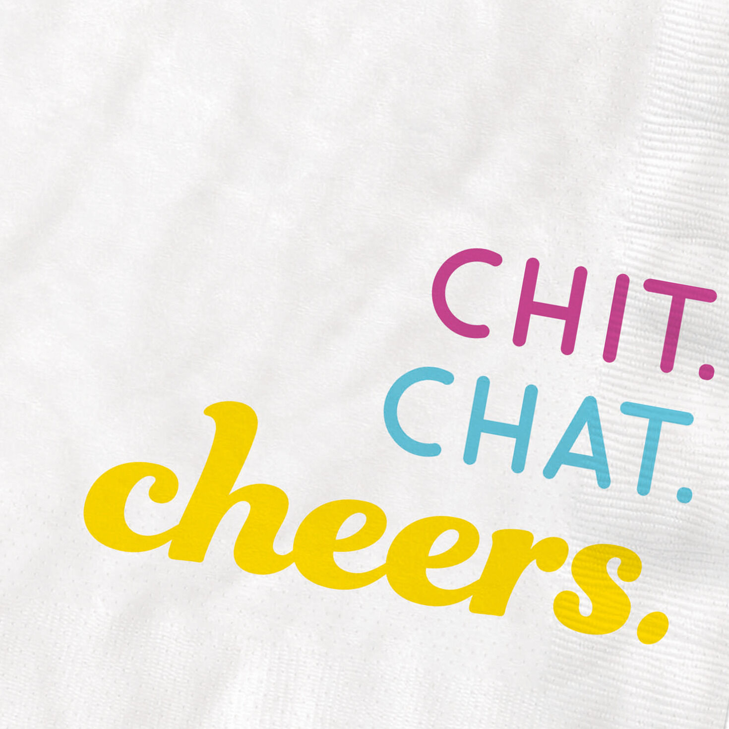 4783-white-chit-chat-cheers-cocktail-napkins-set-of-16-3.jpg White "Chit, Chat, Cheers" Cocktail Napkins, Set of 16