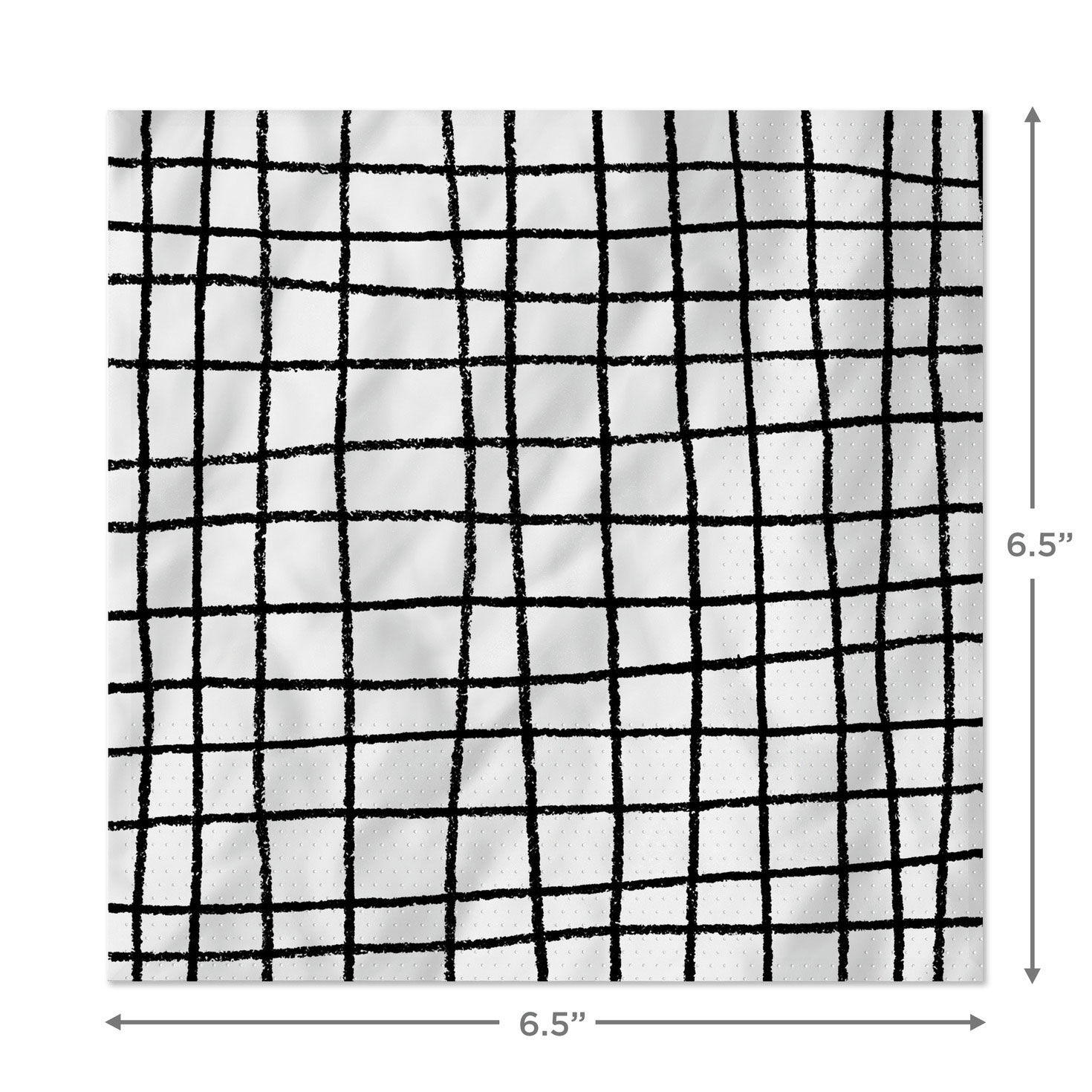 4791-black-and-white-grid-dinner-napkins-set-of-16-3.jpg Black and White Grid Dinner Napkins, Set of 16