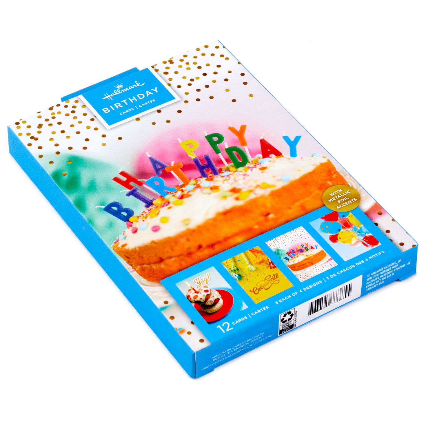 Birthday Icons Boxed Birthday Cards Assortment, Pack of 12