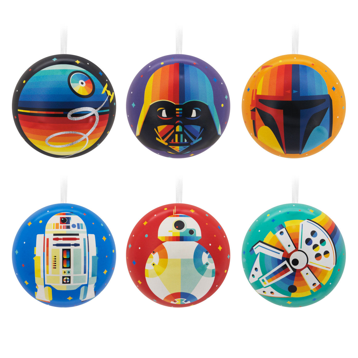 Star Wars™ Tin Ball Hallmark Ornaments, Set of 12