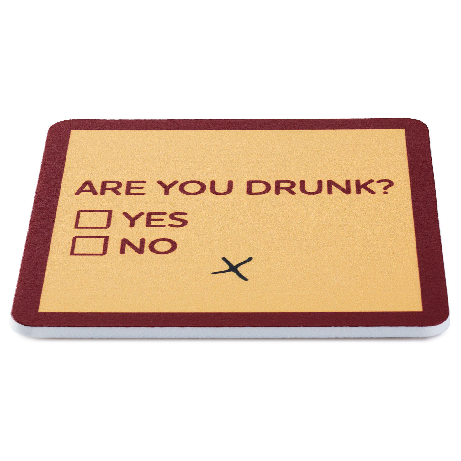 Drinks on Me Are You Drunk Funny Coaster