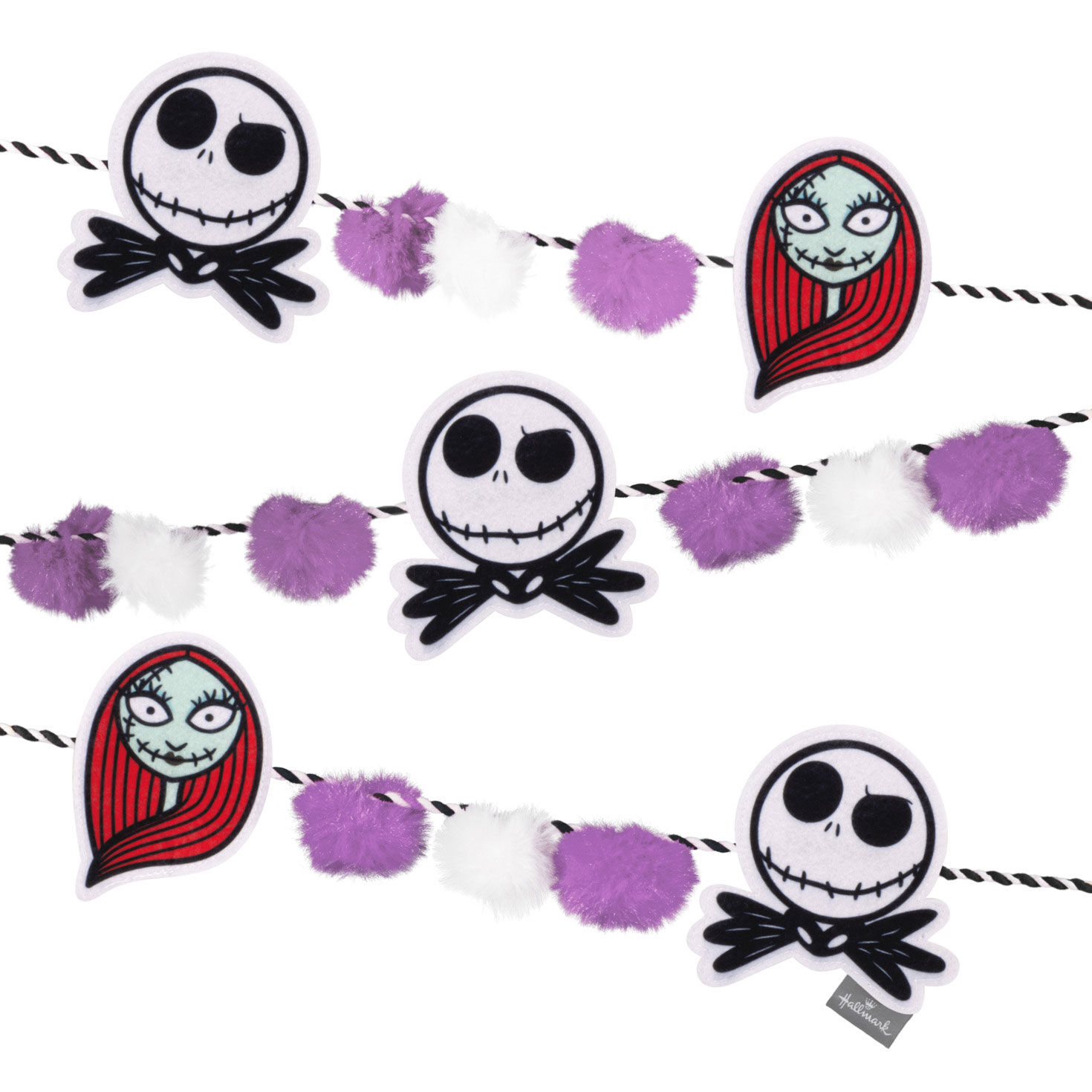 Disney Tim Burton's The Nightmare Before Christmas Fabric Hallmark Garland, 72"