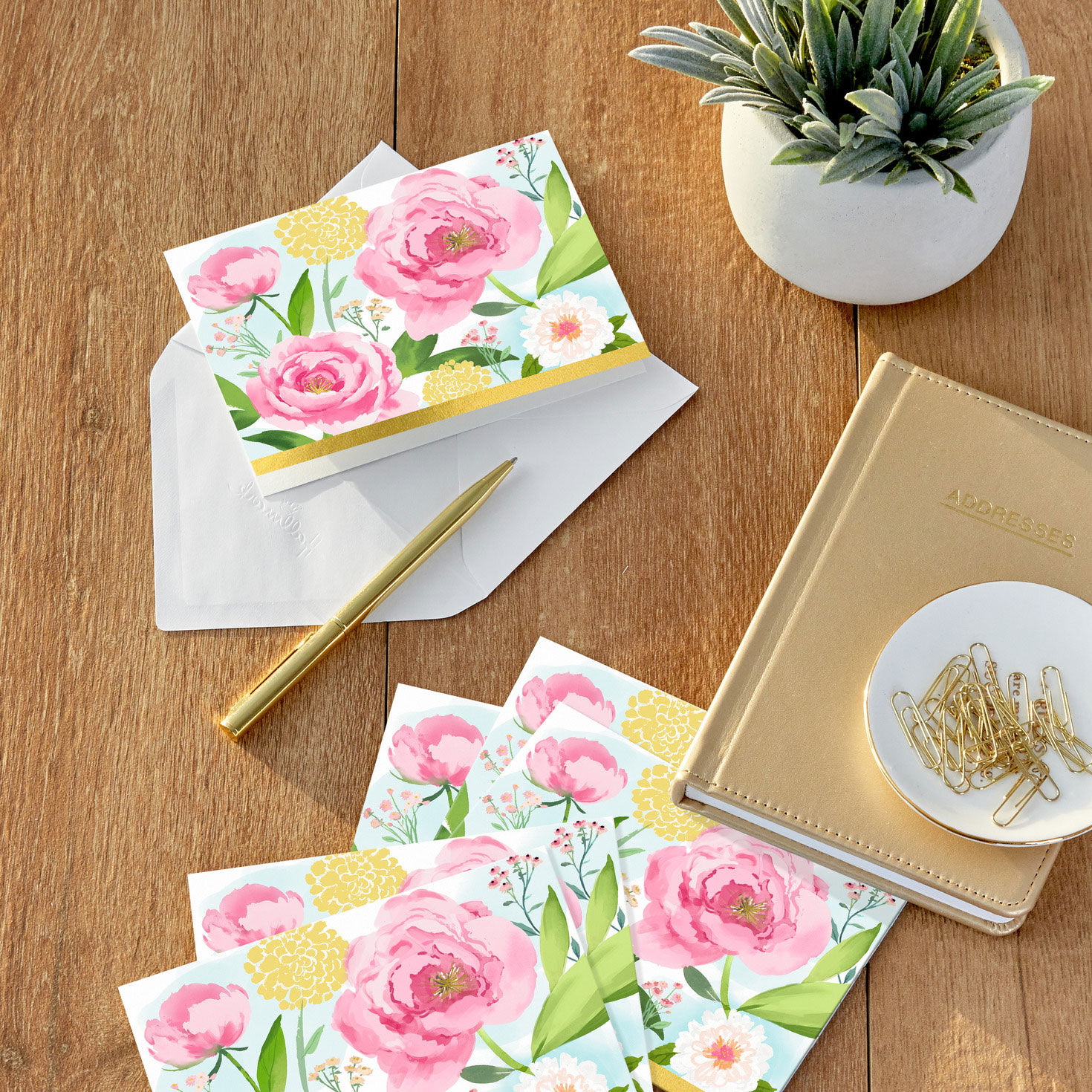 5196-painterly-flowers-blank-notes-pack-of-10-7.jpg Painterly Flowers Blank Notes, Pack of 10