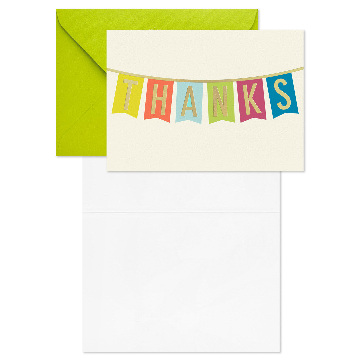 5265-colorful-pennant-banner-blank-thank-you-notes-pack-of-10-3.jpg Colorful Pennant Banner Blank Thank You Notes, Pack of 10