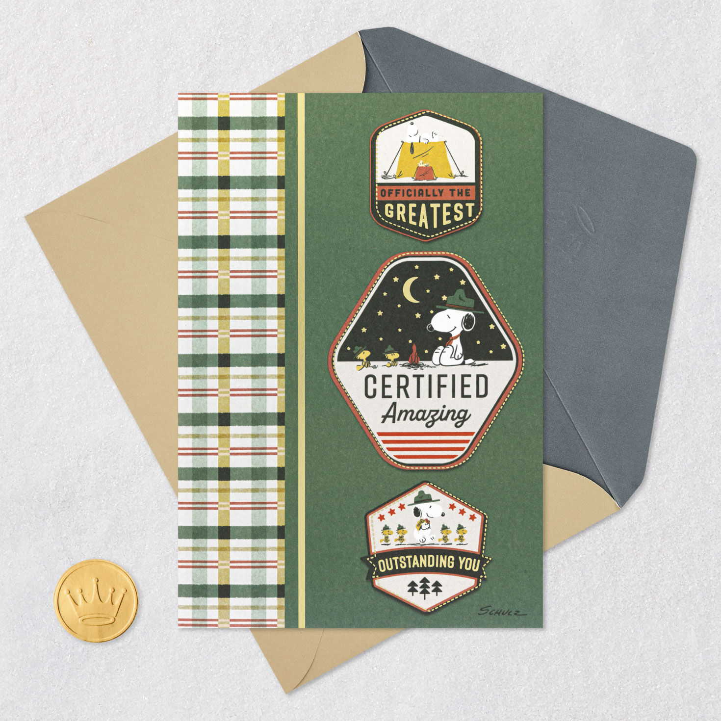 5366-peanuts-beagle-scouts-badges-certified-amazing-thank-you-card-5.jpg Peanuts® Beagle Scouts Badges Certified Amazing Thank-You Card