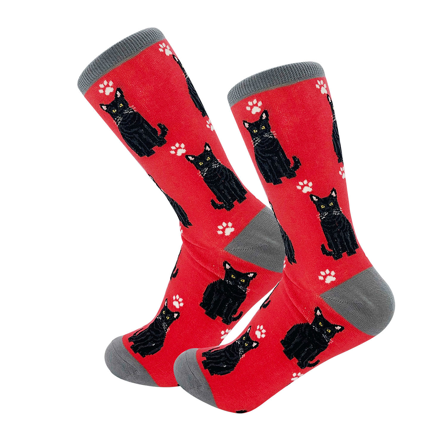 E&S Pets Black Cat Novelty Crew Socks