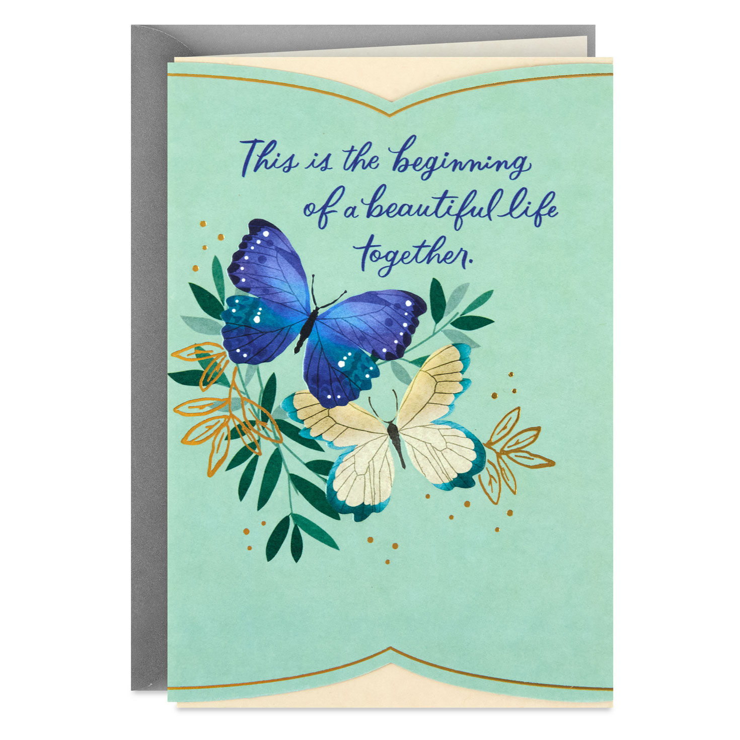 The Beginning of a Beautiful Life Together Wedding Card