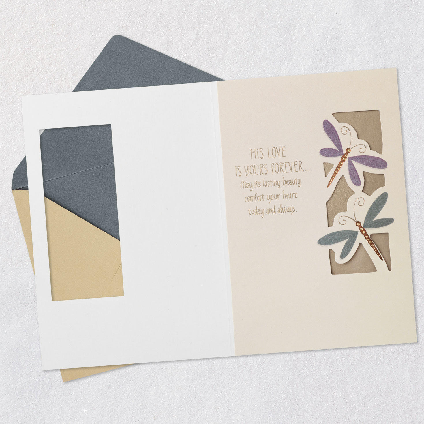 5569-his-love-is-yours-forever-sympathy-card-for-loss-of-husband-3.jpg His Love Is Yours Forever Sympathy Card for Loss of Husband