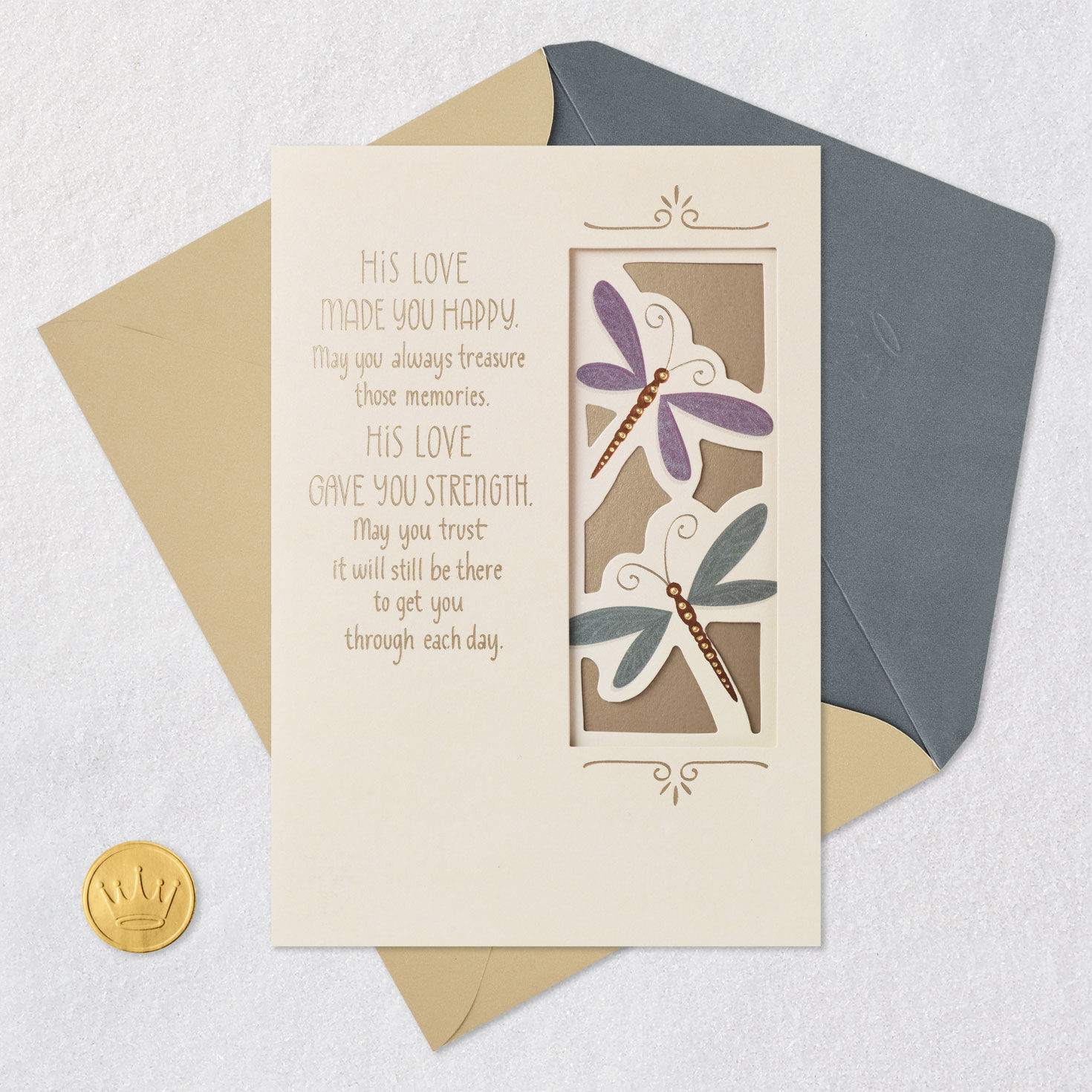 5569-his-love-is-yours-forever-sympathy-card-for-loss-of-husband-5.jpg His Love Is Yours Forever Sympathy Card for Loss of Husband