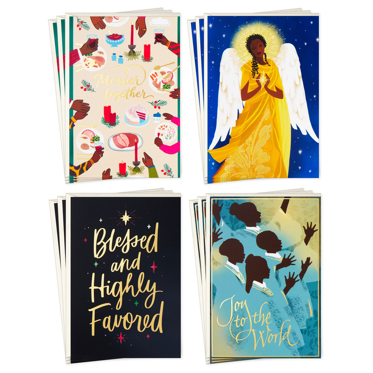 Blessed and Joyous Assortment Boxed Christmas Cards, Pack of 12