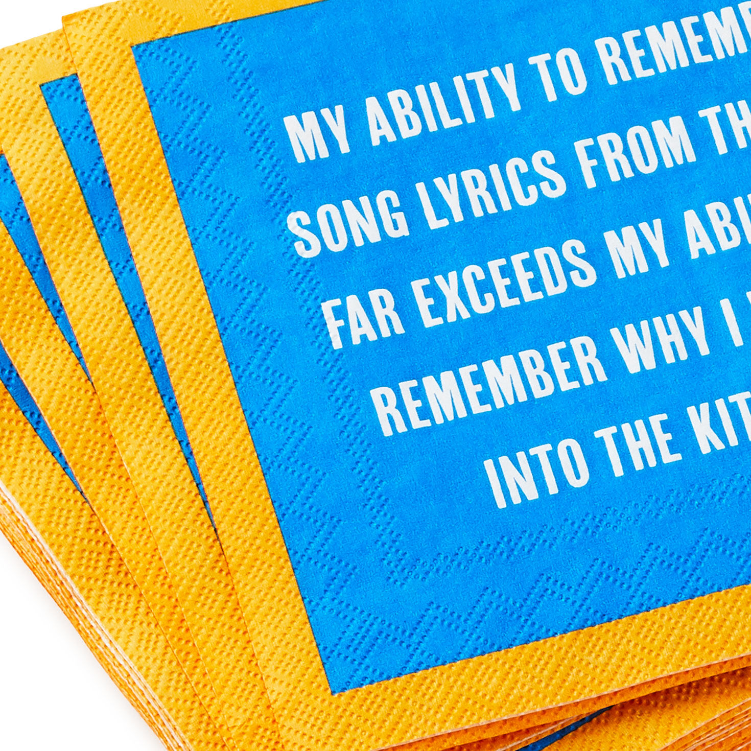 Drinks on Me Song Lyrics Funny Party Napkins, Pack of 20