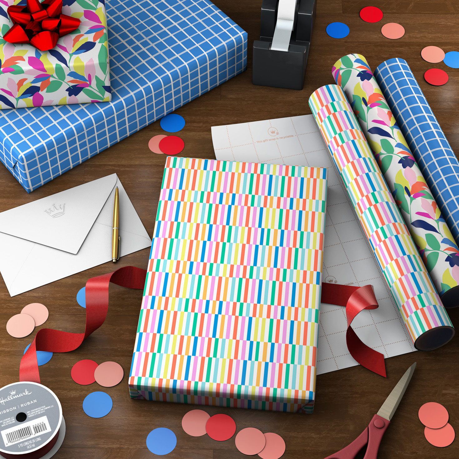 5710-springtime-brights-3-pack-assorted-wrapping-paper-mini-roll-bundle-45-sq-ft-total-3.jpg Springtime Brights 3-Pack Assorted Wrapping Paper Mini Roll Bundle, 45 sq. ft. total