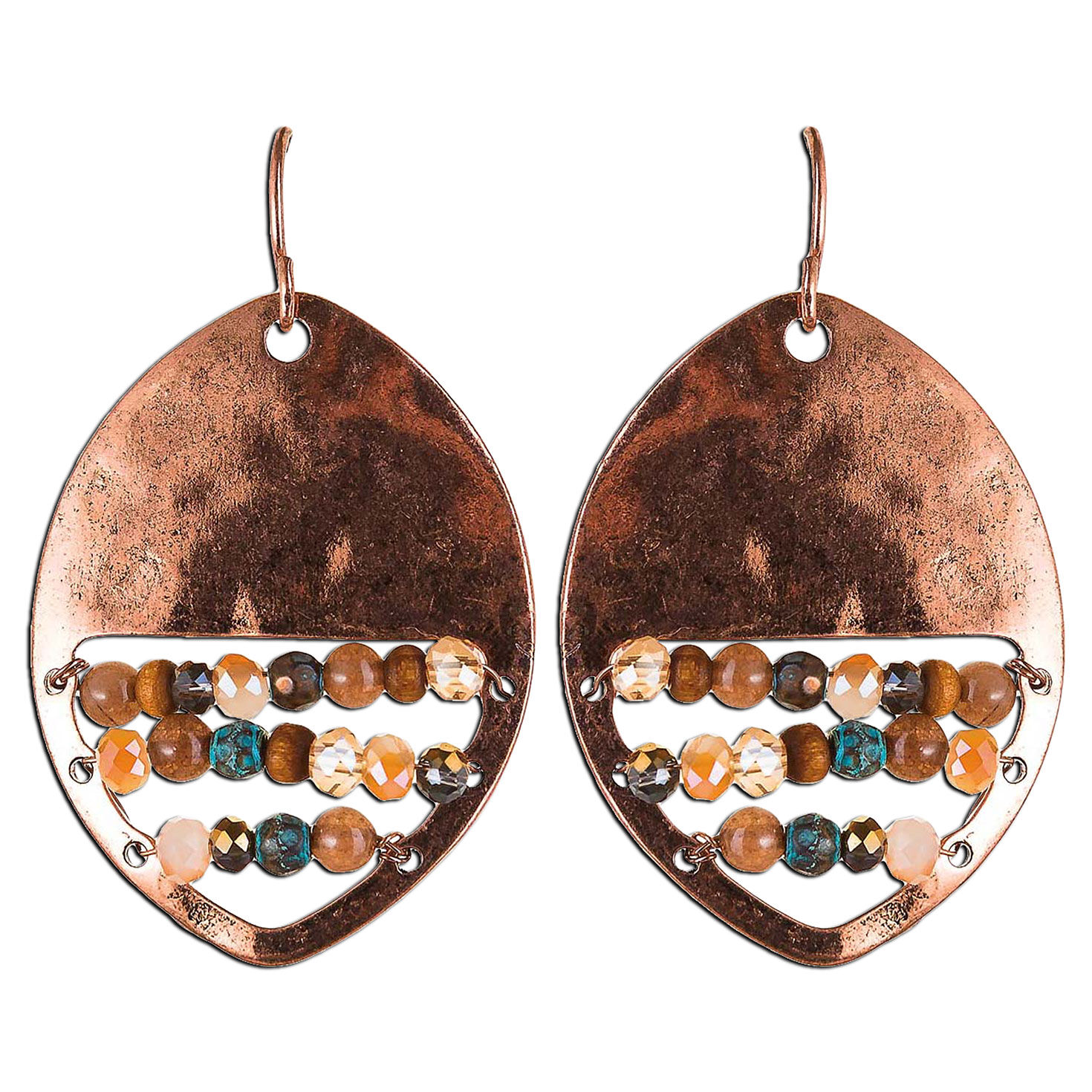 574-rain-jewelry-oval-abacus-beaded-copper-earrings-1.jpg Rain Jewelry Oval Abacus Beaded Copper Earrings