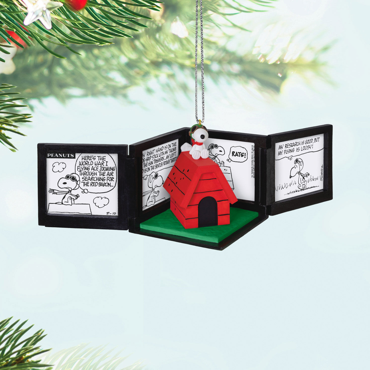 6139-peanuts-75th-anniversary-snoopy-as-the-flying-ace-musical-ornament-2.jpg Peanuts® 75th Anniversary Snoopy as The Flying Ace Musical Ornament