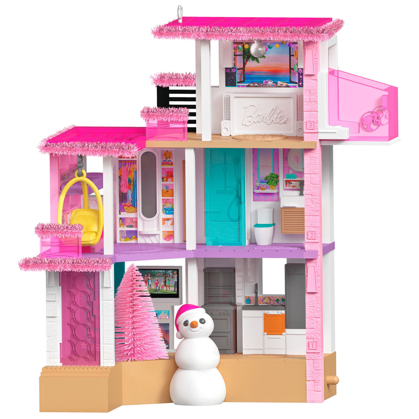 6162-barbie-merriest-dreamhouse-musical-ornament-with-light-1.jpg Barbie™ Merriest Dreamhouse™ Musical Ornament With Light