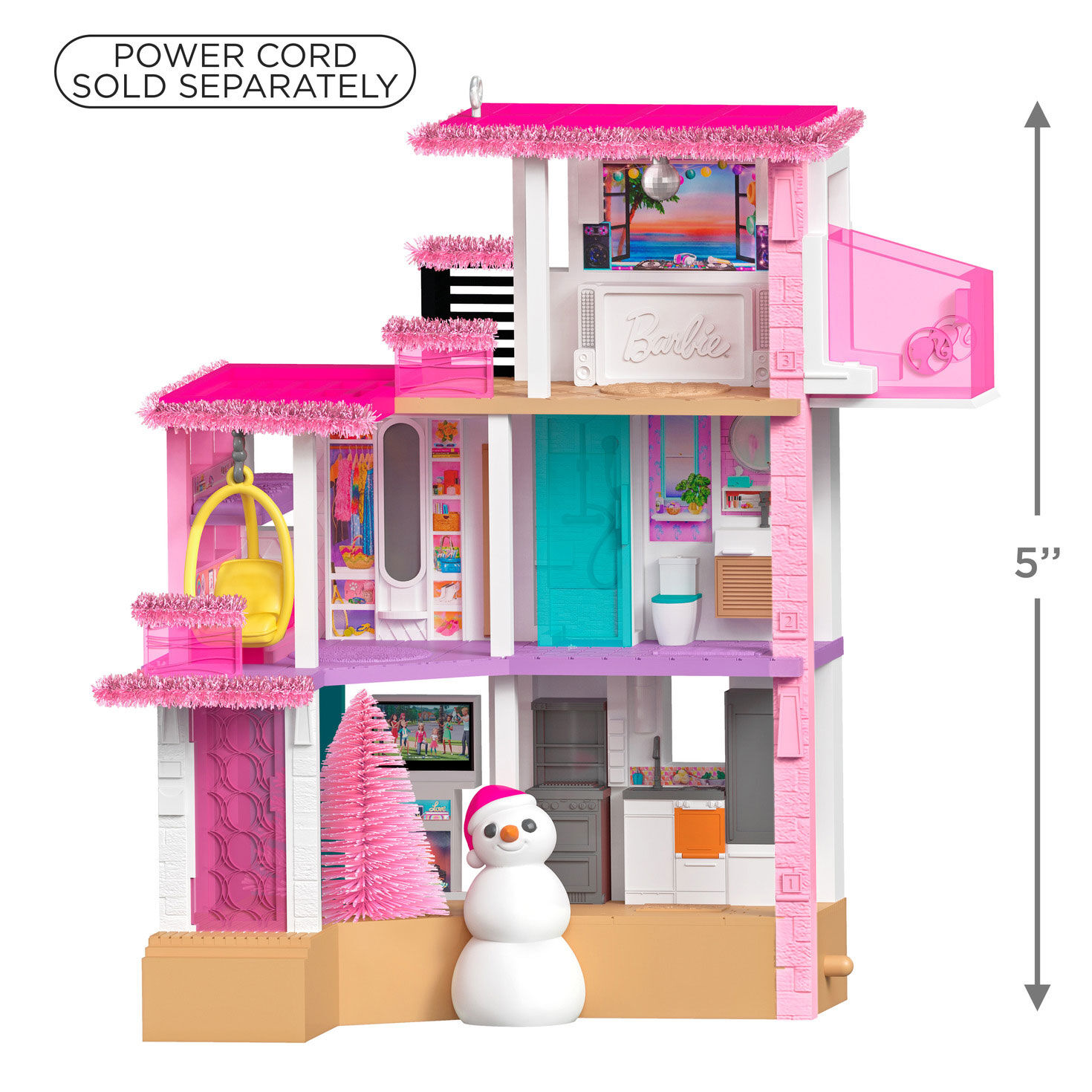 6162-barbie-merriest-dreamhouse-musical-ornament-with-light-3.jpg Barbie™ Merriest Dreamhouse™ Musical Ornament With Light