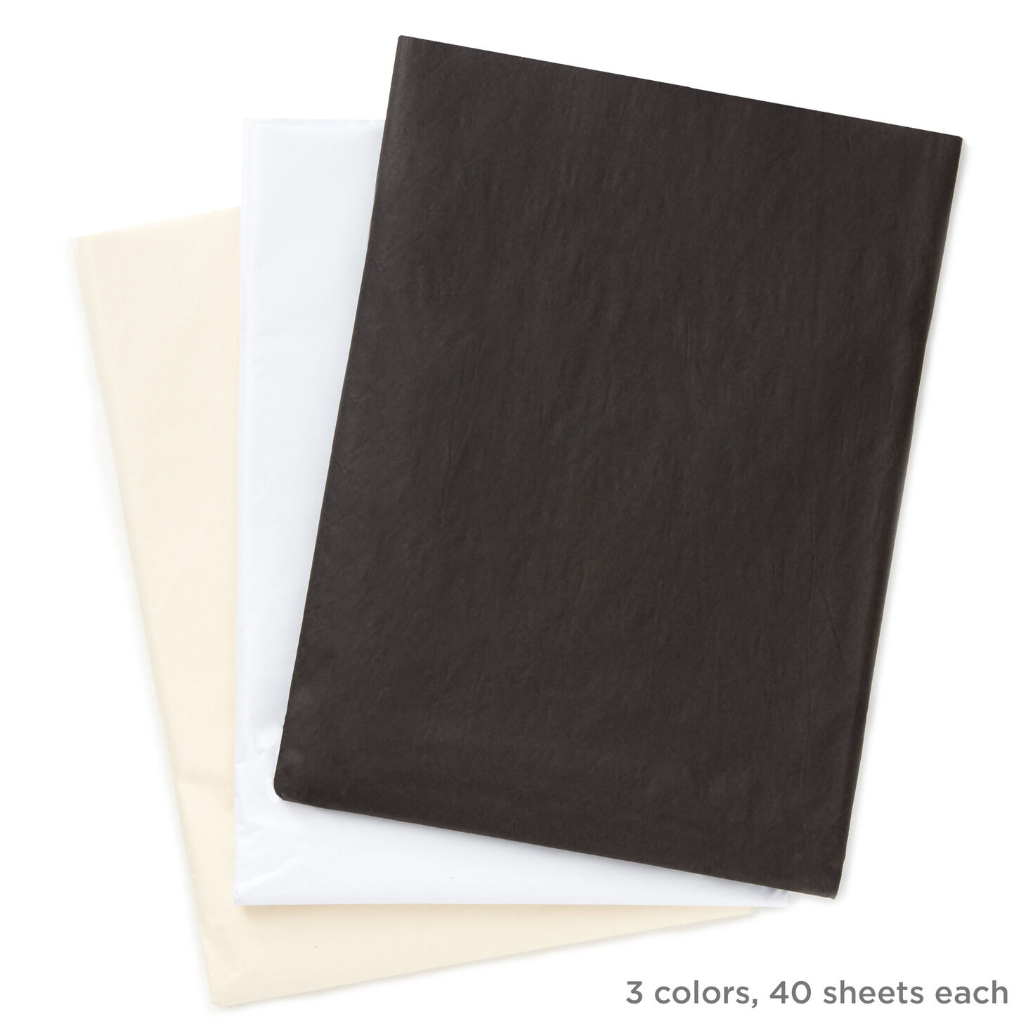 6361-black-white-cream-3-pack-bulk-tissue-paper-120-sheets-3.jpg Black/White/Cream 3-Pack Bulk Tissue Paper, 120 sheets