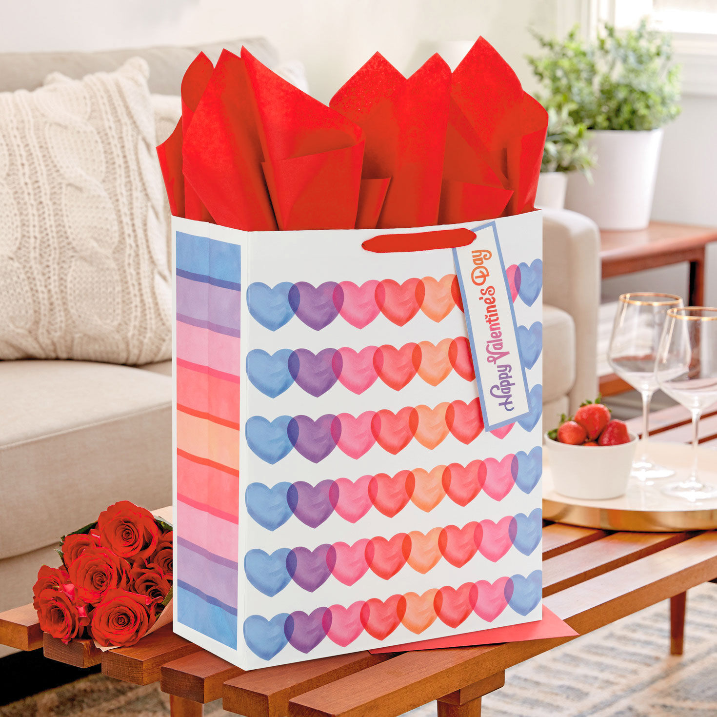 6386-15-5-pastel-hearts-x-large-valentine-s-day-gift-bag-with-tissue-paper-2.jpg 15.5" Pastel Hearts X-Large Valentine's Day Gift Bag With Tissue Paper