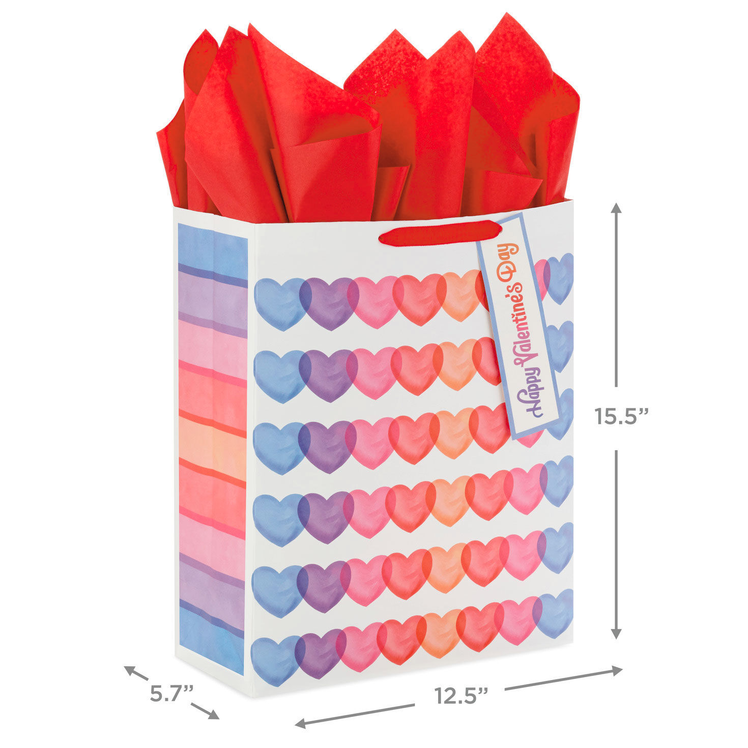 6386-15-5-pastel-hearts-x-large-valentine-s-day-gift-bag-with-tissue-paper-3.jpg 15.5" Pastel Hearts X-Large Valentine's Day Gift Bag With Tissue Paper