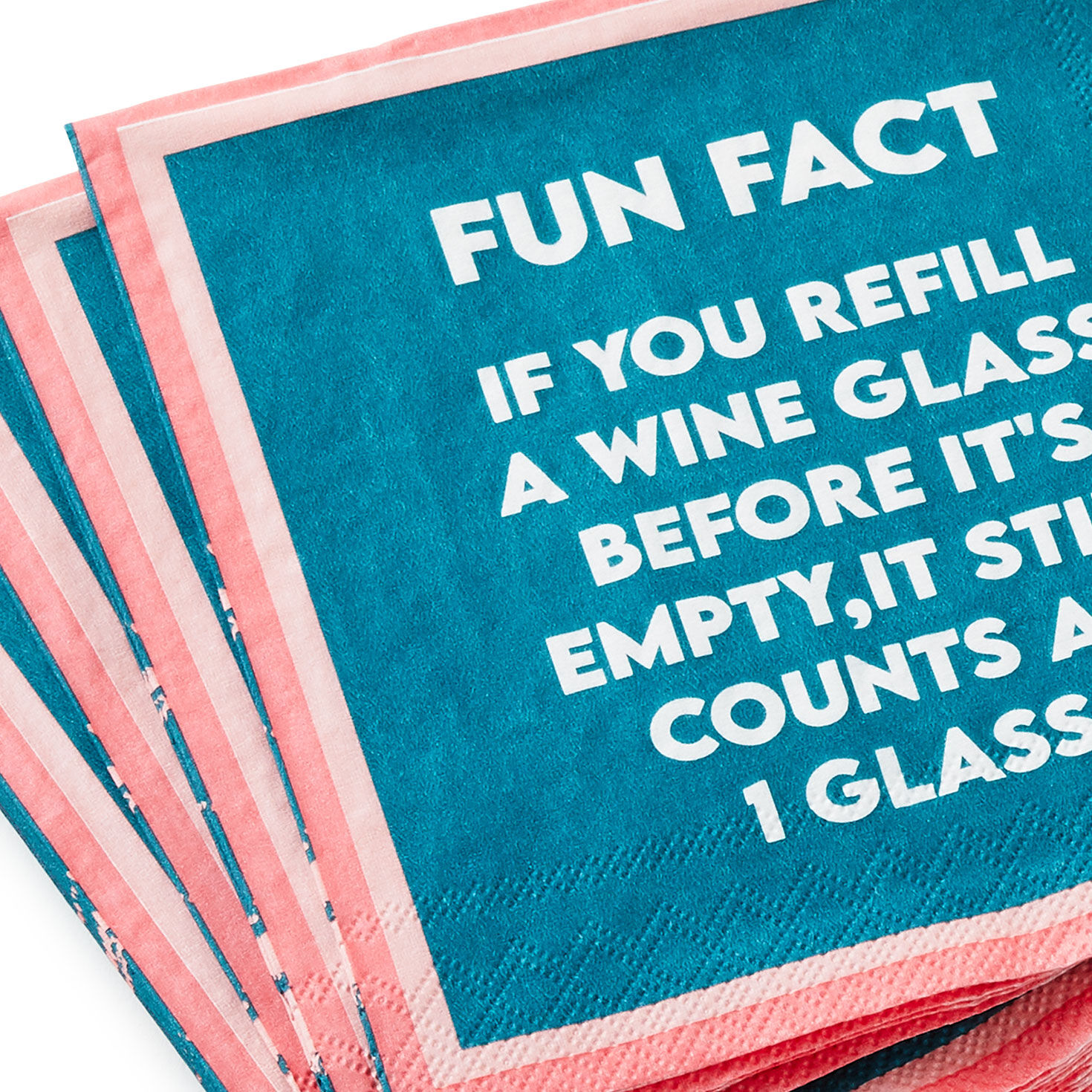 Drinks on Me Refill Wine Funny Party Napkins, Pack of 20