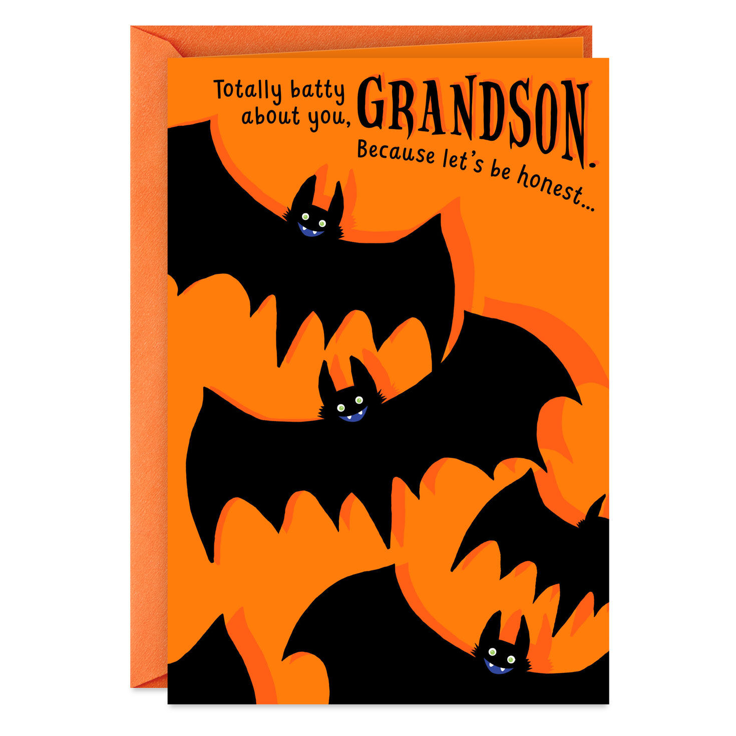 Totally Batty About You Halloween Card for Grandson