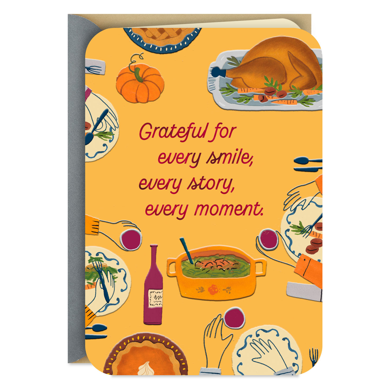 Grateful for Every Moment Thanksgiving Card