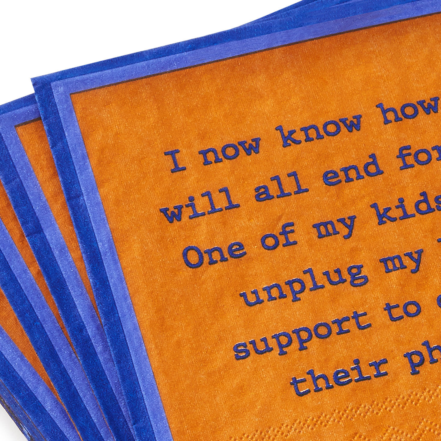 Drinks on Me Unplug Funny Party Napkins, Pack of 20