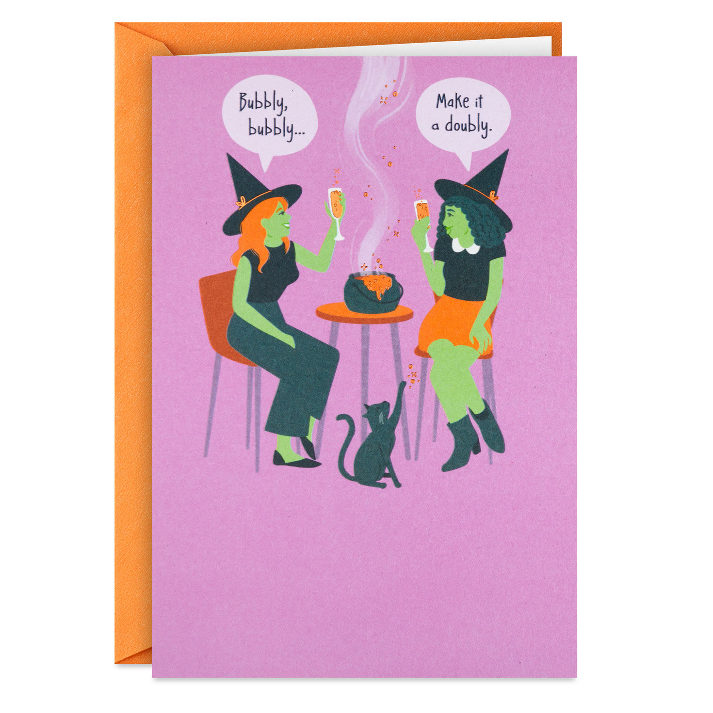 A Bubbly and Doubly Fun Holiday Funny Halloween Card