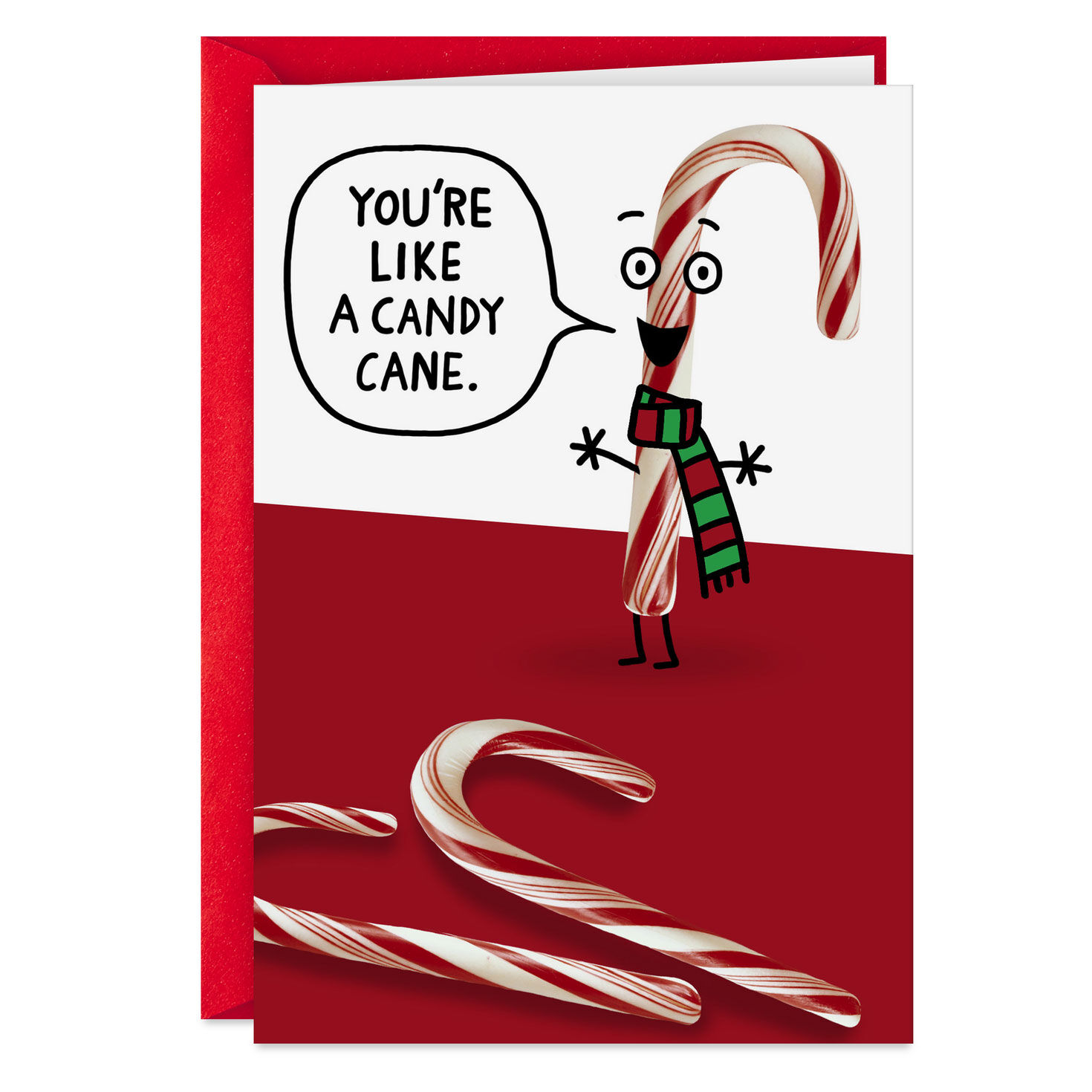 6971-you-re-like-a-candy-cane-funny-christmas-card-1.jpg You're Like a Candy Cane Funny Christmas Card