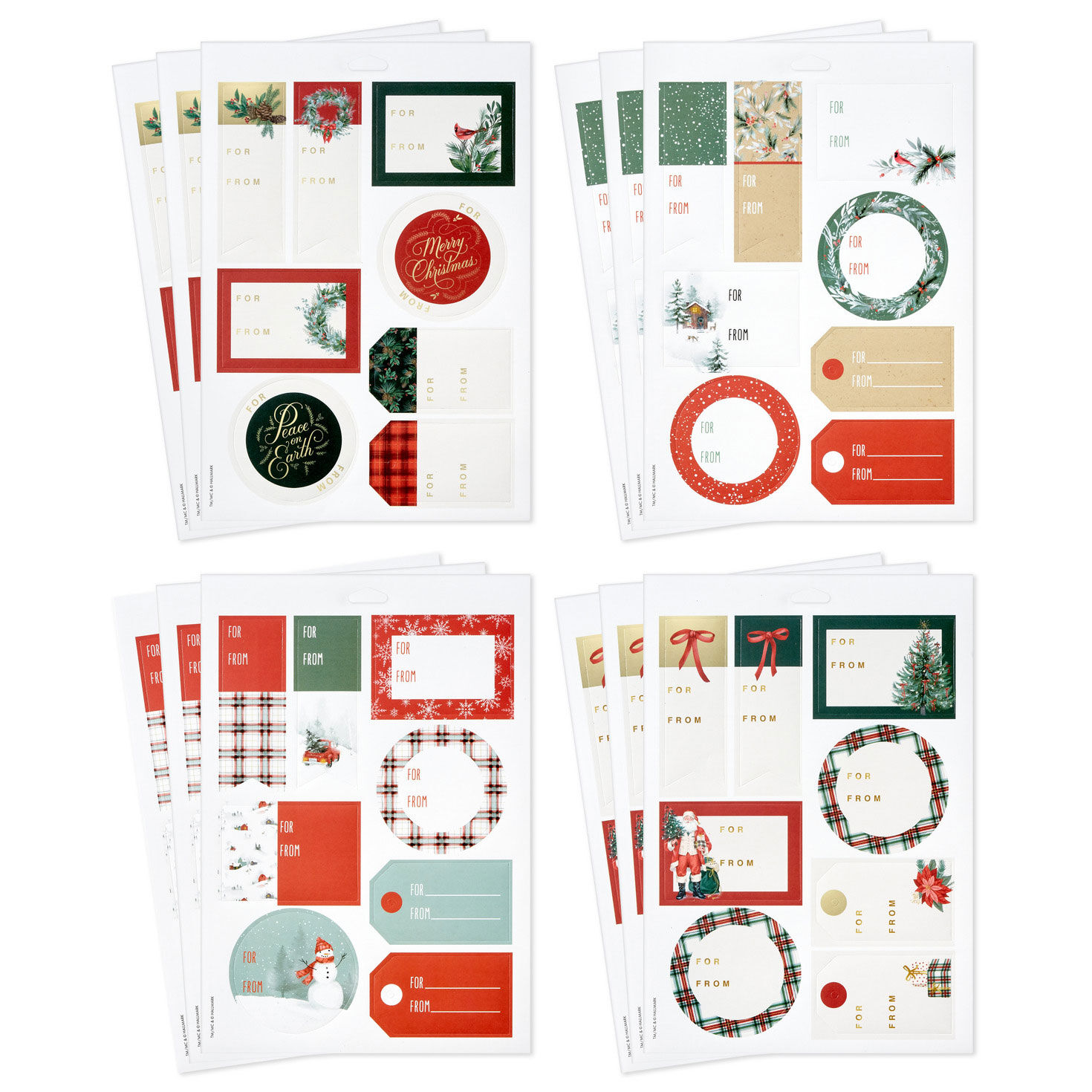 Holiday Classics Gift Tag Stickers, Pack of 96