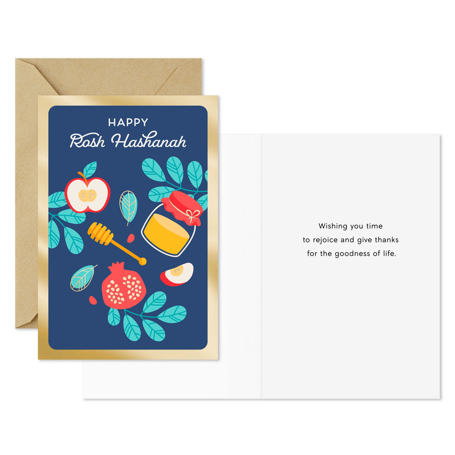 7104-pomegranates-apples-and-honey-assorted-rosh-hashanah-cards-pack-of-6-3.jpg Pomegranates, Apples and Honey Assorted Rosh Hashanah Cards, Pack of 6
