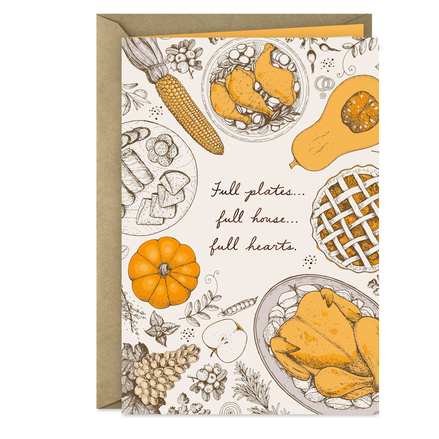 Full Plates, Full Hearts Thanksgiving Card